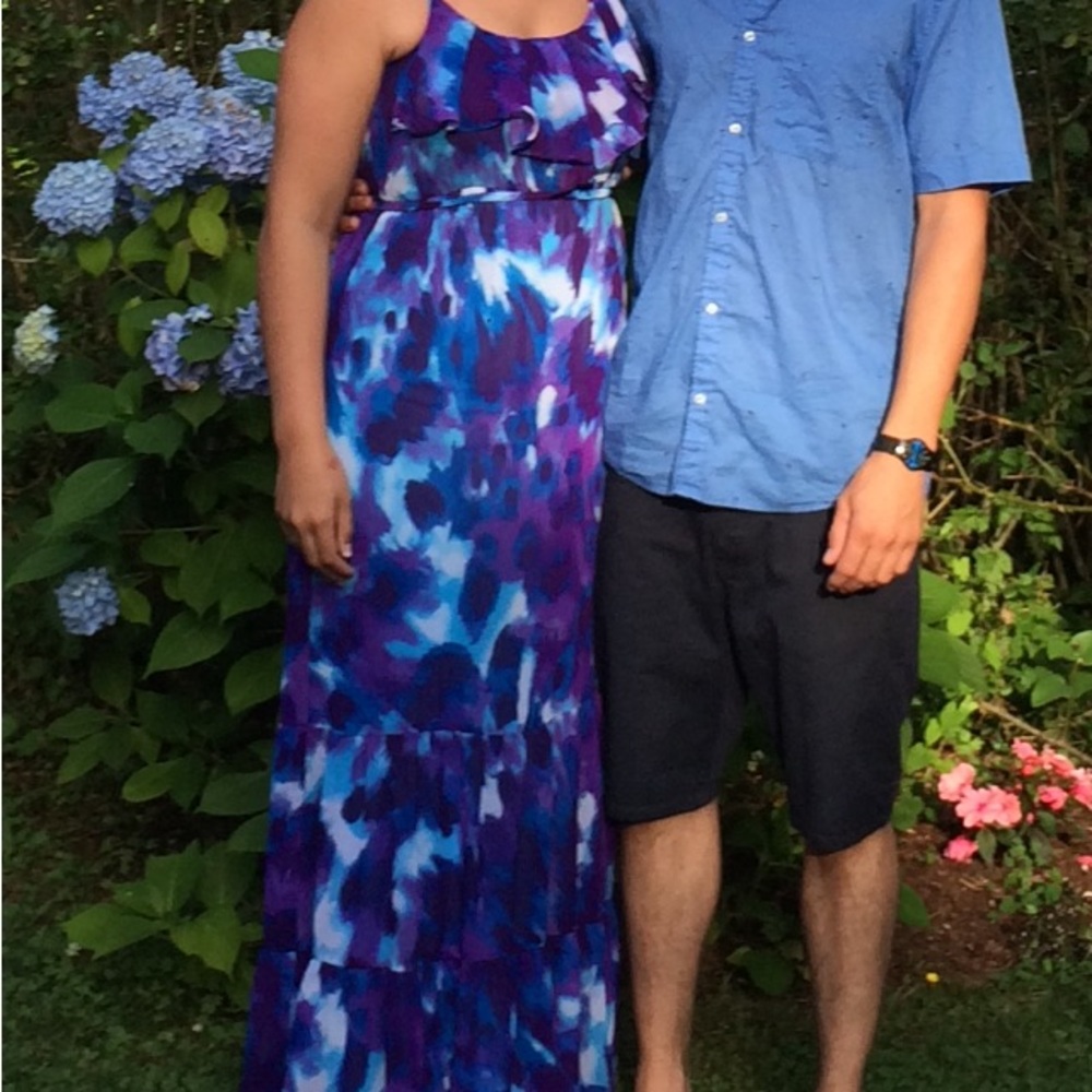 Bisou Bisou flowy tye dye maxi dress